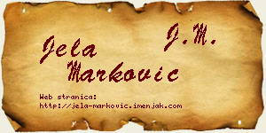 Jela Marković vizit kartica